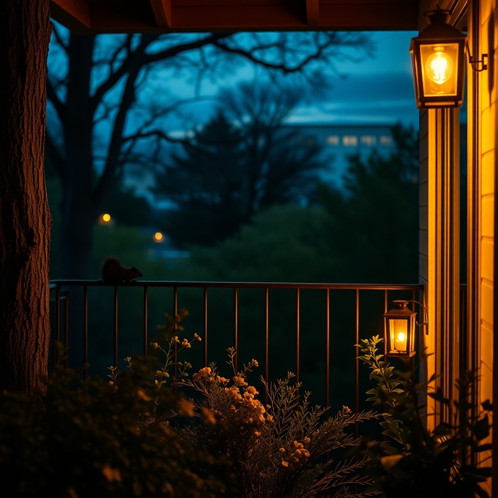 Garden at twilight